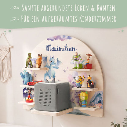 Toniebox Regal für Kinderzimmer - Drache - Personalisiert mit Namen