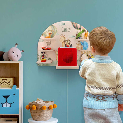 Toniebox Regal für Kinderzimmer - Giraffe - Personalisiert mit Namen