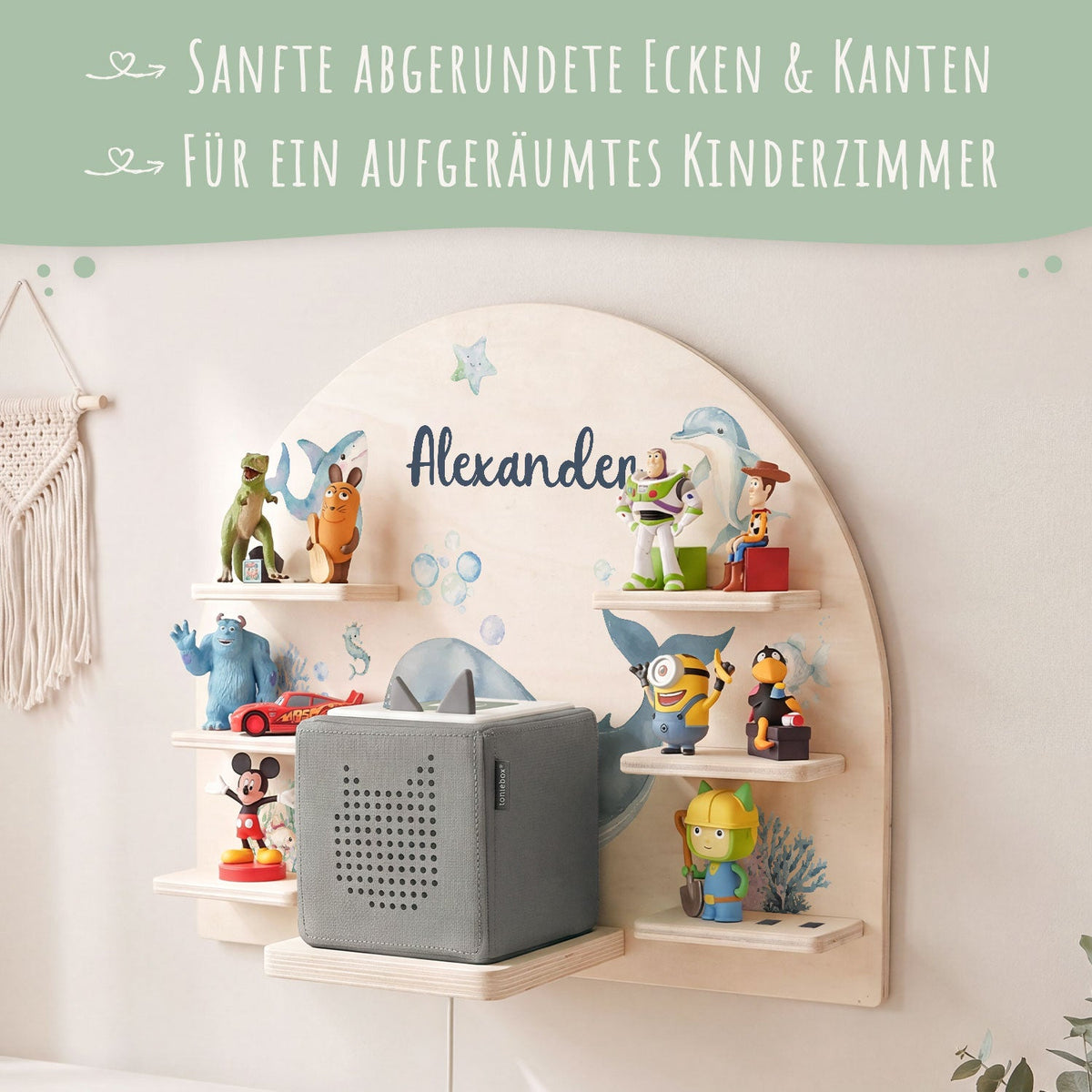 Toniebox Regal für Kinderzimmer - See - Personalisiert mit Namen