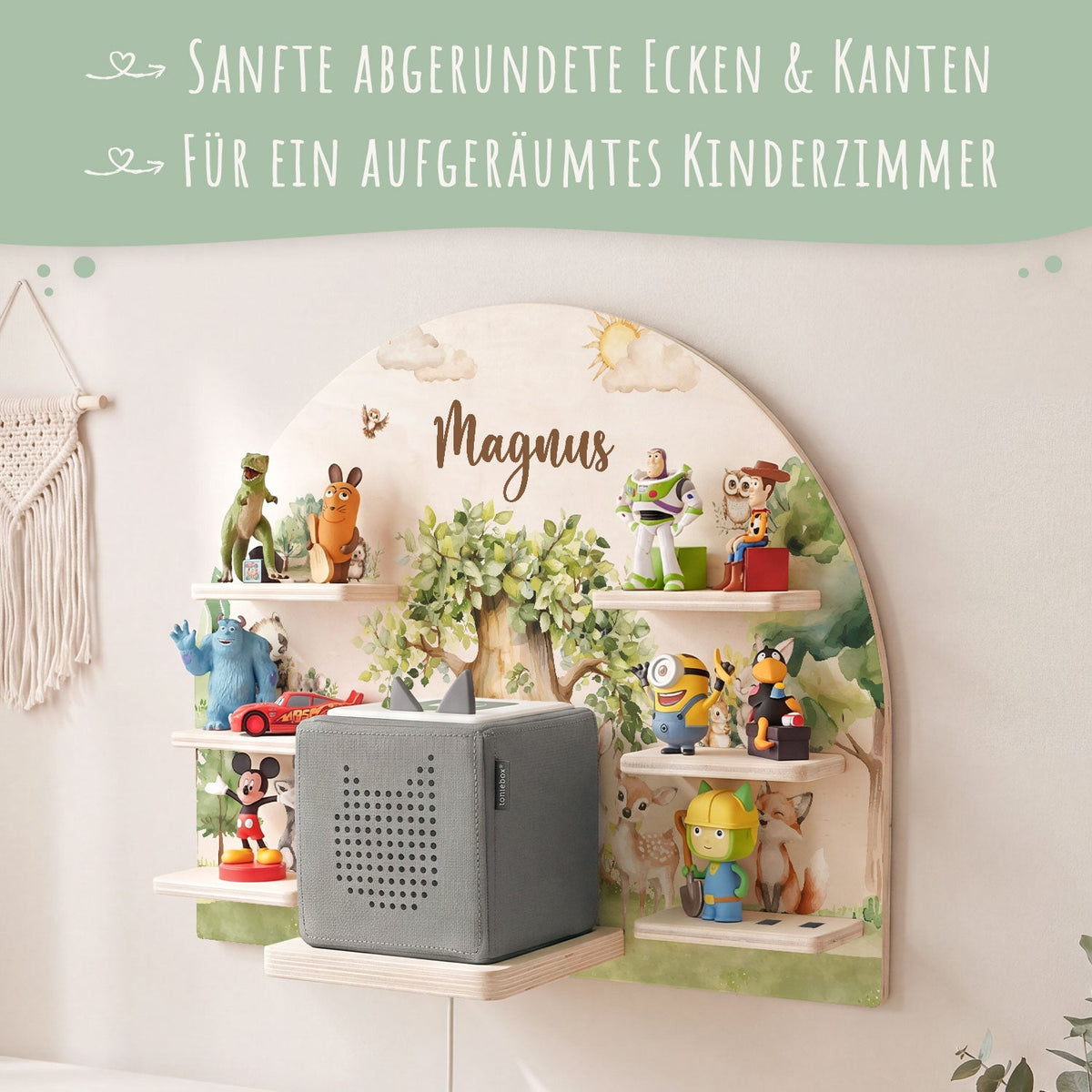 Toniebox Regal für Kinderzimmer - Wald - Personalisiert mit Namen