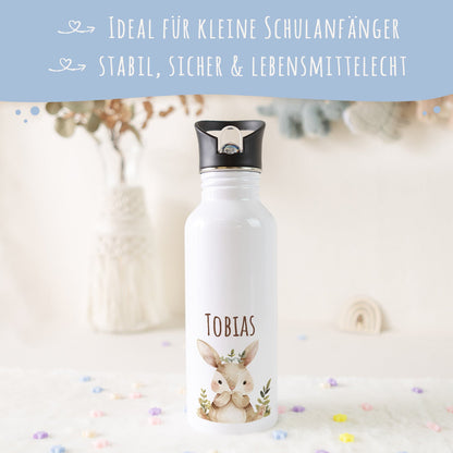 Bedruckte Trinkflasche aus Edelstahl - Bärenfreunde