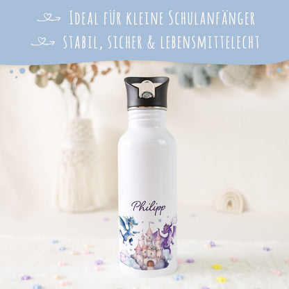Bedruckte Trinkflasche aus Edelstahl - Drache