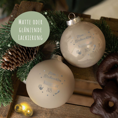 Gravierte Weihnachtskugel - Mein erstes Weihnachten