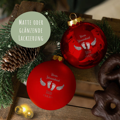 Gravierte Weihnachtskugel - Sternenkind