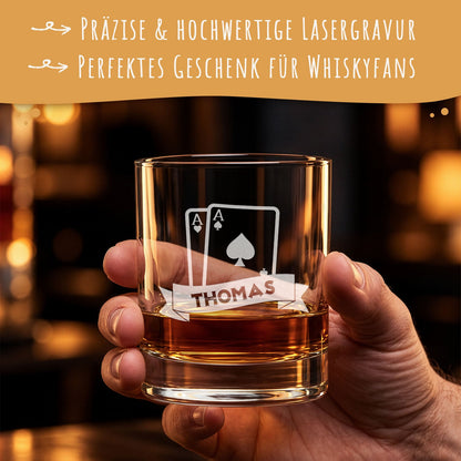 Leonardo Whiskyglas mit Gravur "Asse"