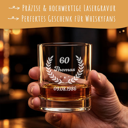 Leonardo Whiskyglas mit Gravur "Geburtstagskranz"