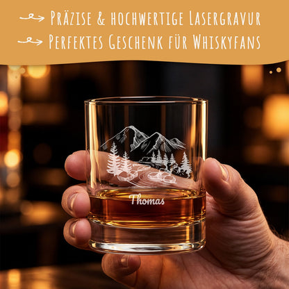 Leonardo Whiskyglas mit Gravur "Mountain"