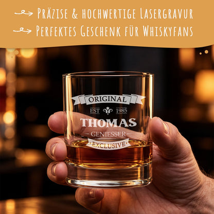 Leonardo Whiskyglas mit Gravur "Original V2"