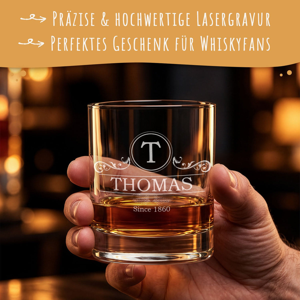 Leonardo Whiskyglas mit Gravur "Ornament"