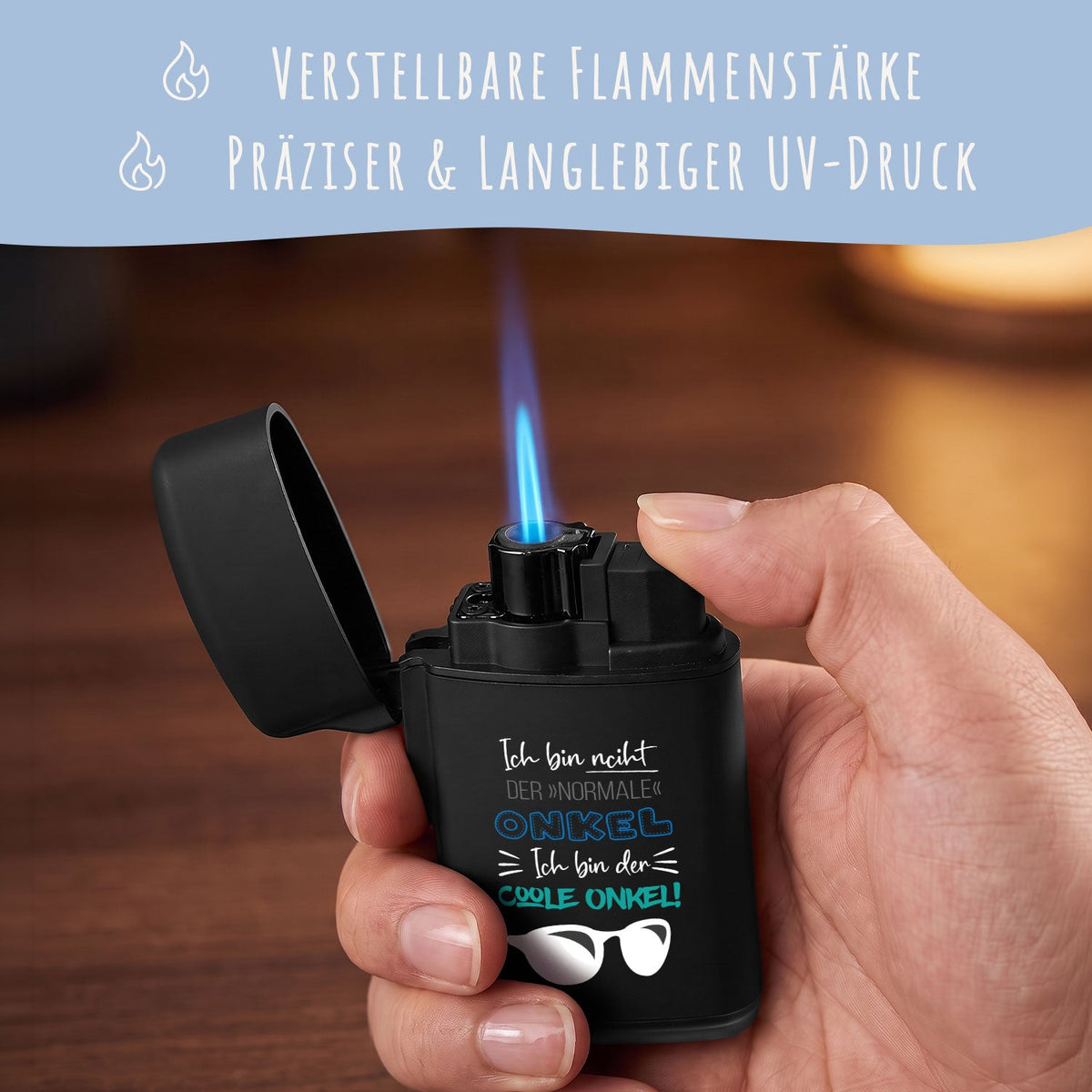 Elektrisches Feuerzeug - Jet Flamme - Nachfüllbar - "Coole" Design