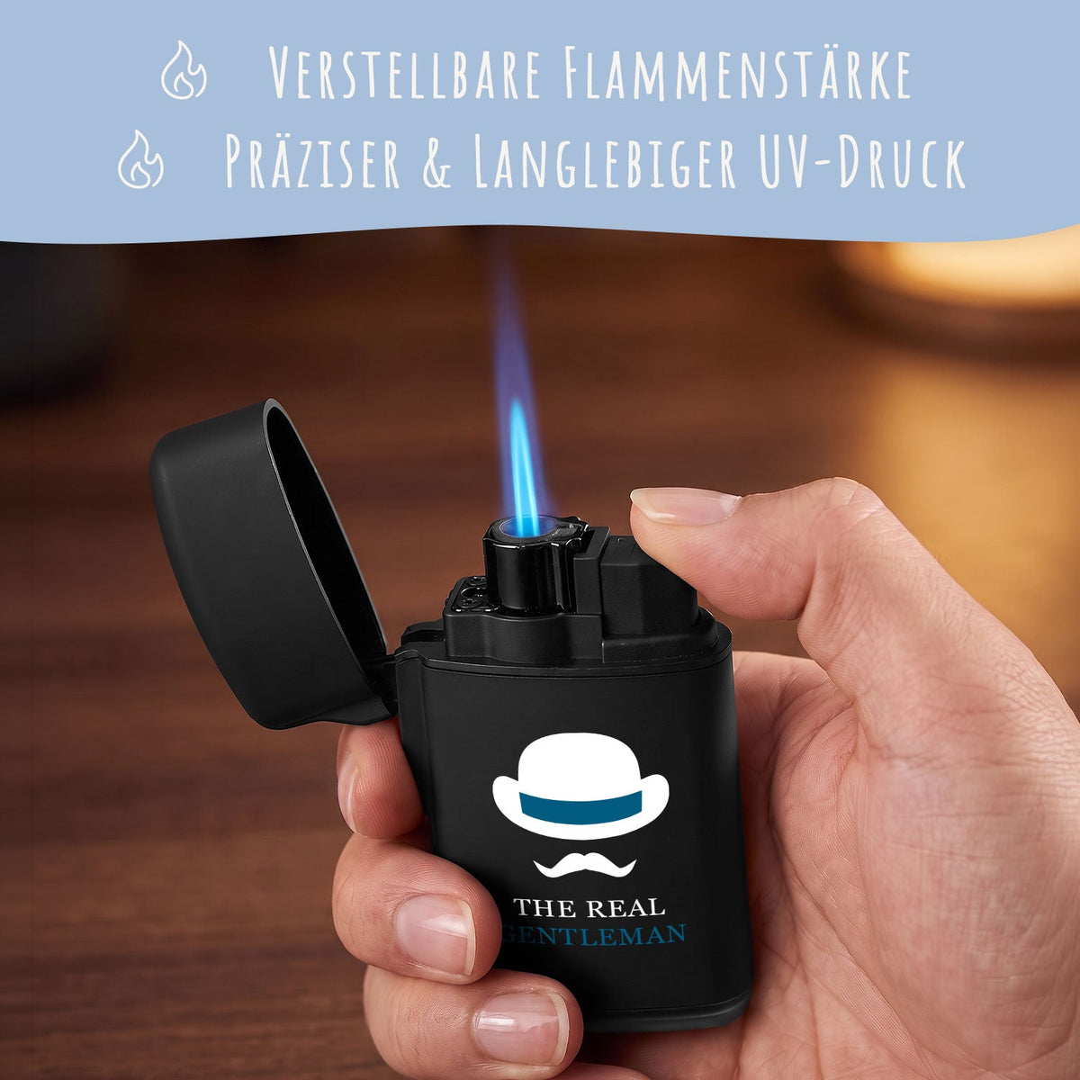 Elektrisches Feuerzeug - Jet Flamme - Nachfüllbar - Real Design