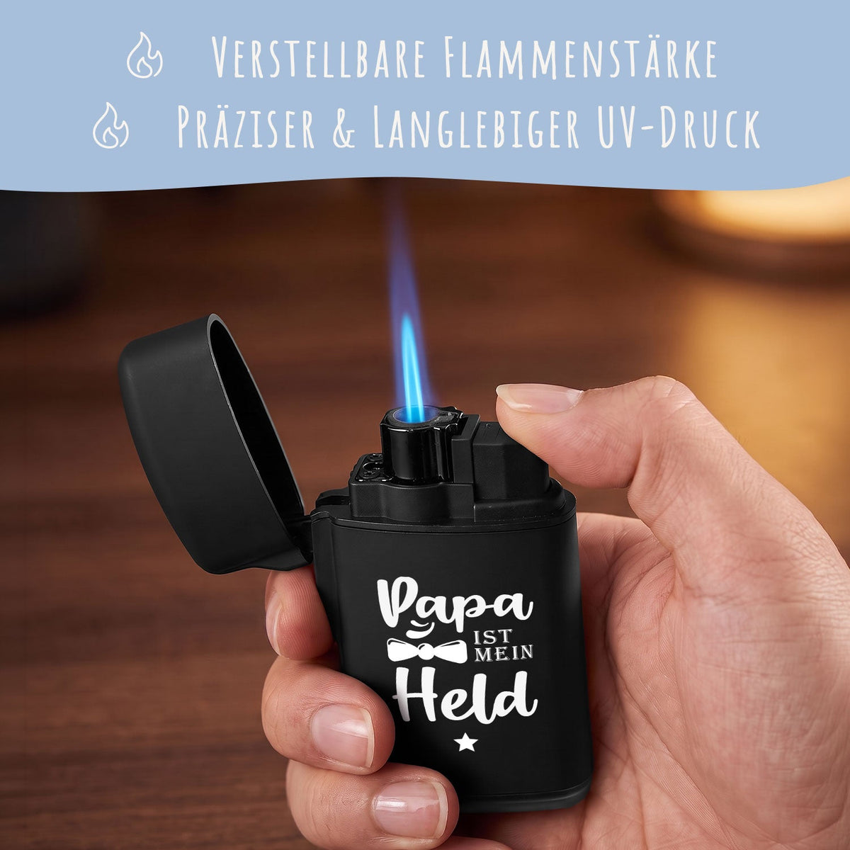 Elektrisches Feuerzeug - Jet Flamme - Nachfüllbar - Held Design