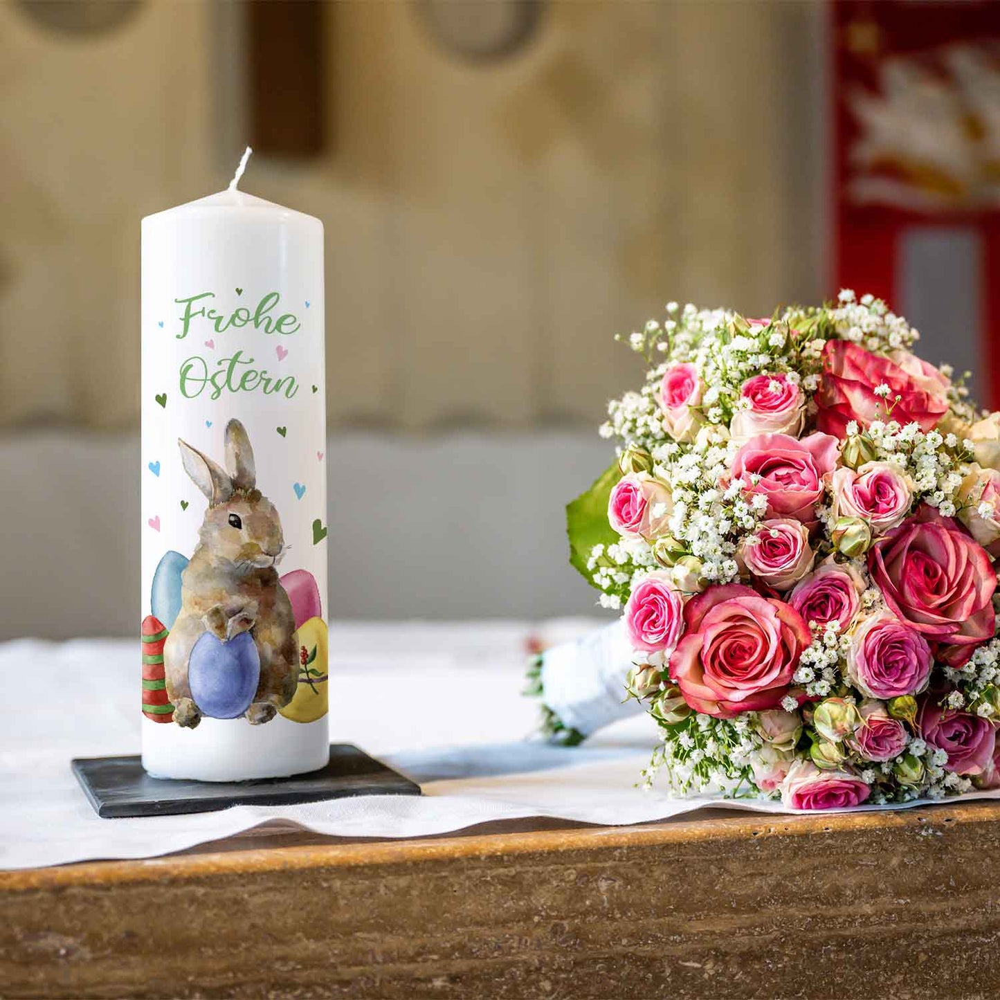 Große Kerze "Osterhase" zu Ostern