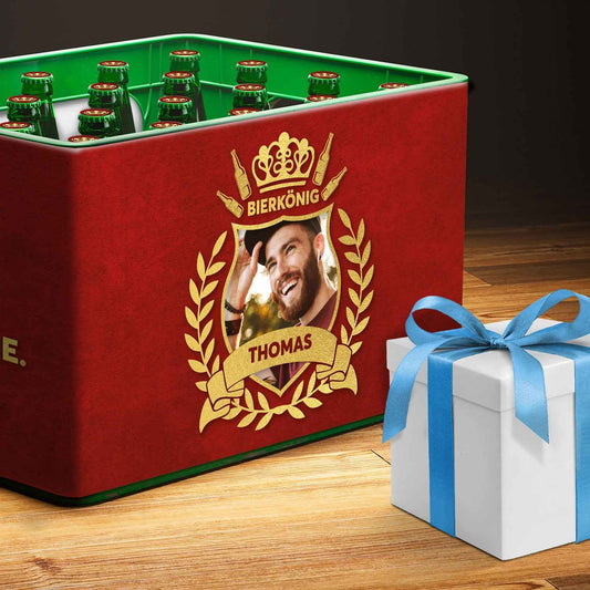 DIY Bierkasten Banderole mit 24 Deckelaufklebern - Bierkönig