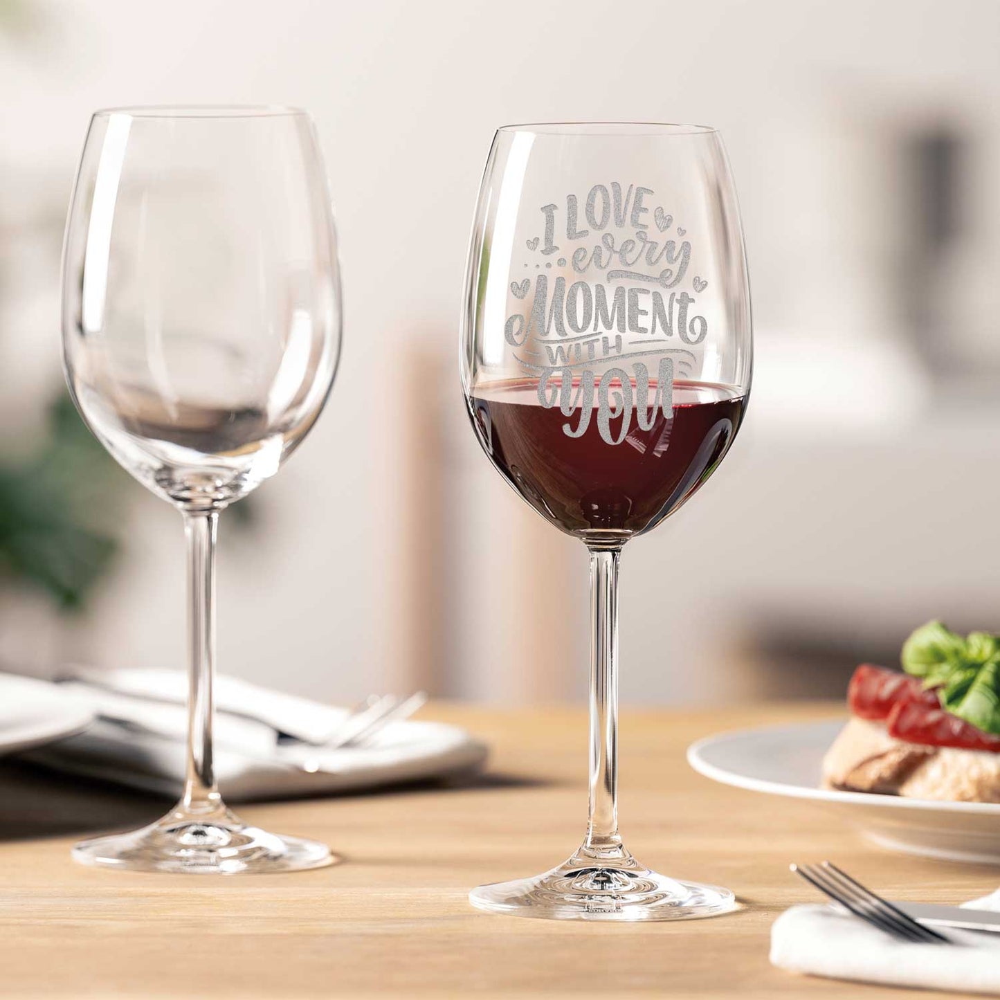 Leonardo Weinglas mit Gravur - "Love every Moment with you"