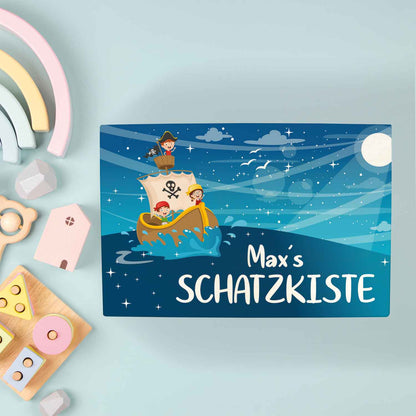 Erinnerungskiste für Kinder mit UV-Druck im Piraten Design