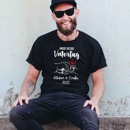 Bedrucktes T-Shirt für Herren - Unser erster Vatertag
