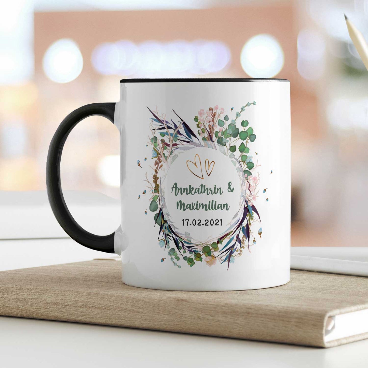 Bedruckte Tasse mit Motiv "Flower Wedding"