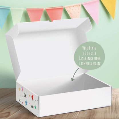 Personalisierte Geschenkbox - Schulkind Regenbogen - Einschulung