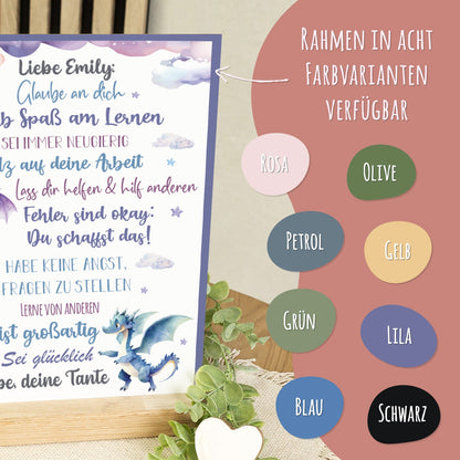 Holzschild zur Einschulung - Drache - Einschulungsmutmacher