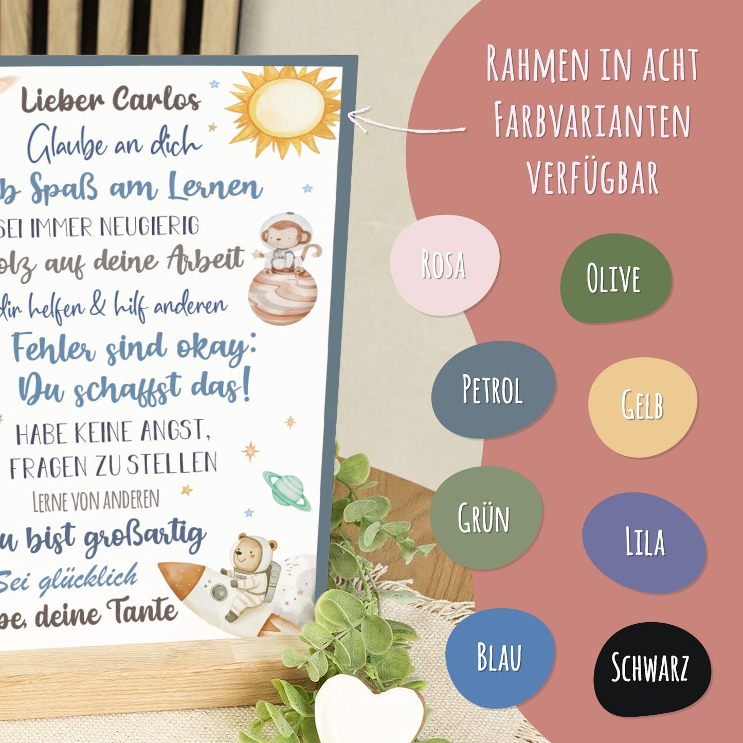 Holzschild zur Einschulung - Weltall - Einschulungsmutmacher