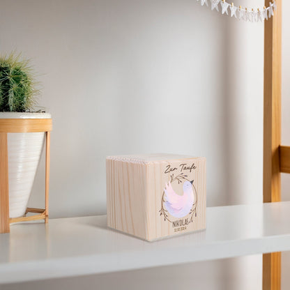 Spardose aus Holz - Taube