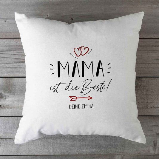 Personalisiertes Kissen mit Motiv - Mama ist die Beste