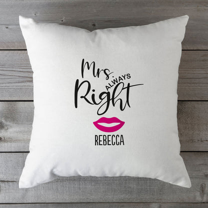 Personalisiertes Kissen mit Motiv - Mr. und Mrs. Right