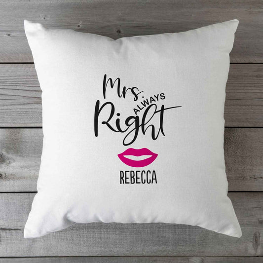 Personalisiertes Kissen mit Motiv - Mr. und Mrs. Right