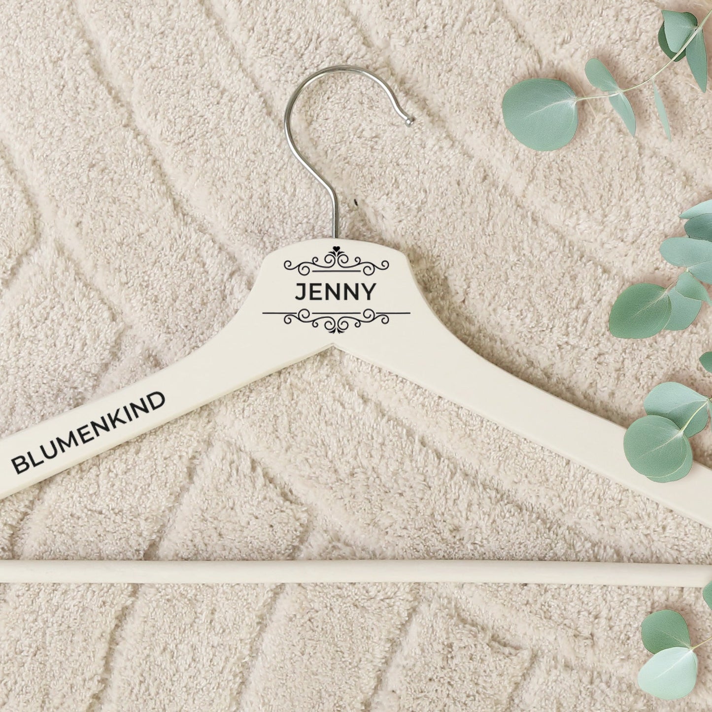 Personalisierter Kleiderbügel - Hochzeit Ranken