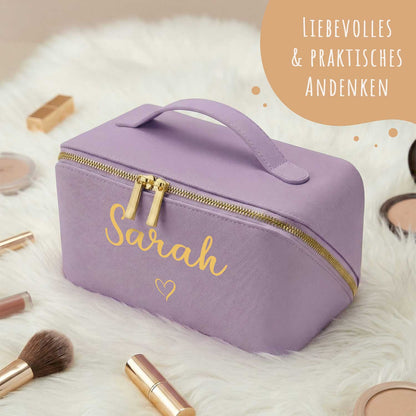 Personalisierte eckige Kosmetiktasche mit Name für Kosmetik & MakeUp