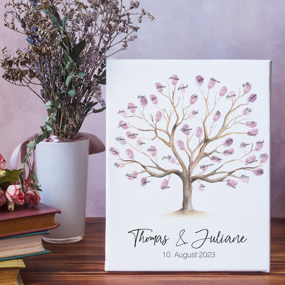 Leinwand-Gästebuch zur Hochzeit - Hochzeitsbaum