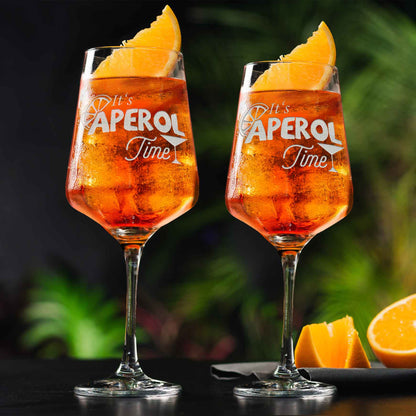 Leonardo Weinglas mit Gravur "It's Aperol Time" Design
