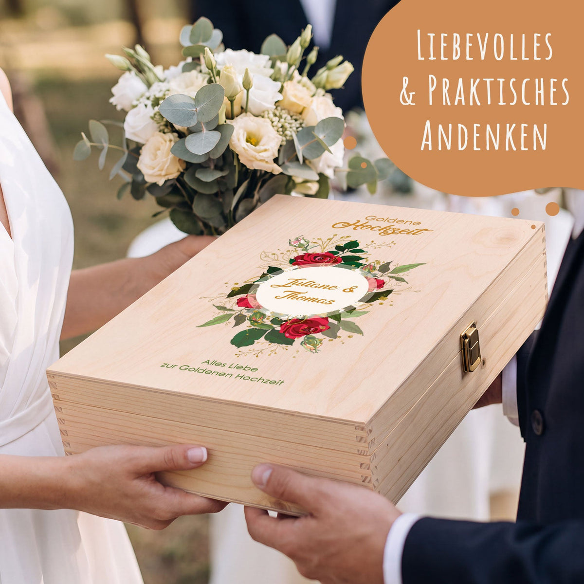 Leonardo Weingläser mir Gravur "zur Goldenen Hochzeit" als Set