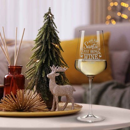 Leonardo Weinglas mit Gravur - "Dear Santa"
