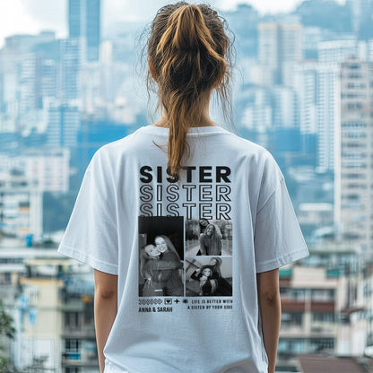 Personalisiertes Oversized T-Shirt - Sister