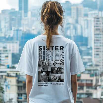 Personalisiertes Oversized T-Shirt - Sister