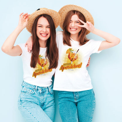 Bedrucktes T-Shirt für Damen - Hallöchen Aperölchen