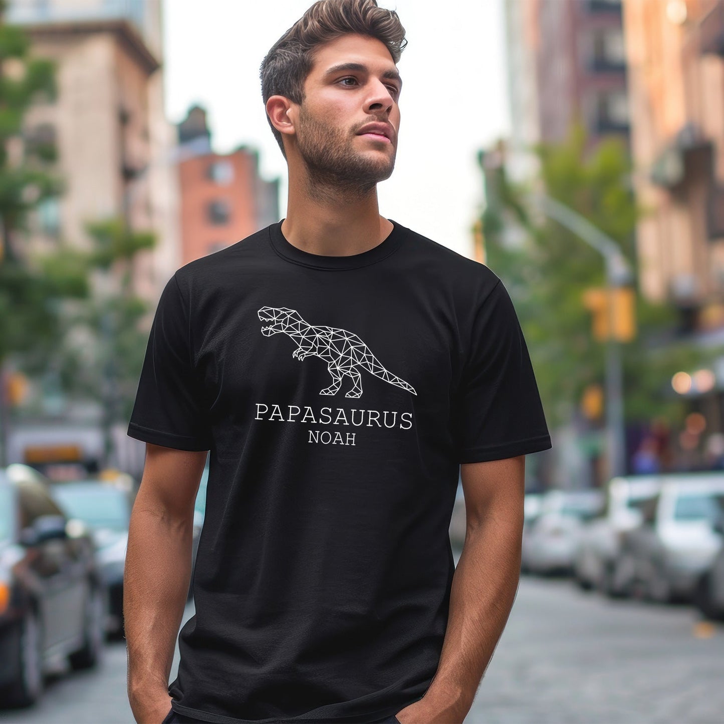 Bedrucktes T-Shirt für Herren - PAPASAURUS