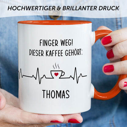 Bedruckte Tasse mit Spruch - Finger Weg!