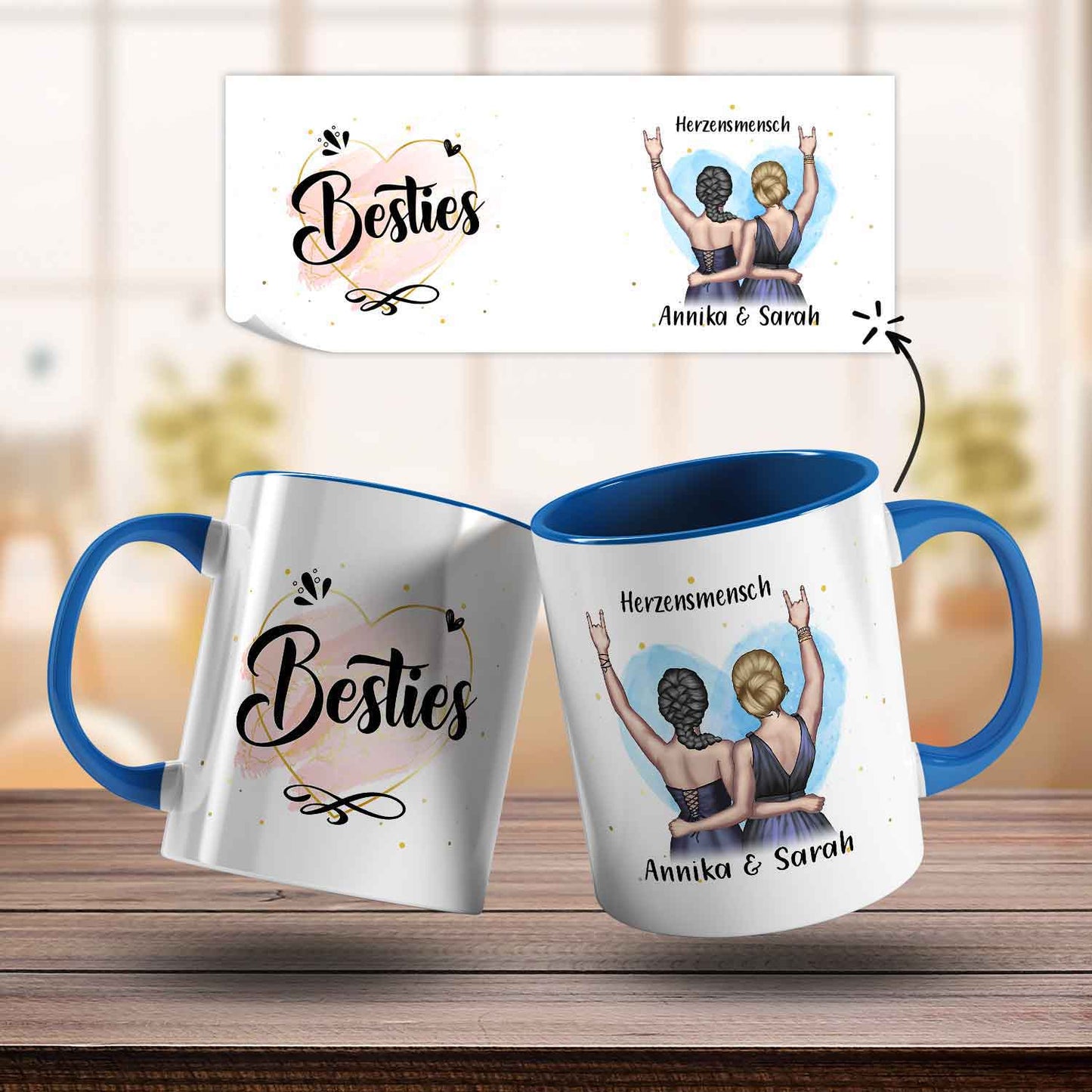 Bedruckte Tasse mit Konfiguration - Beste Freundin
