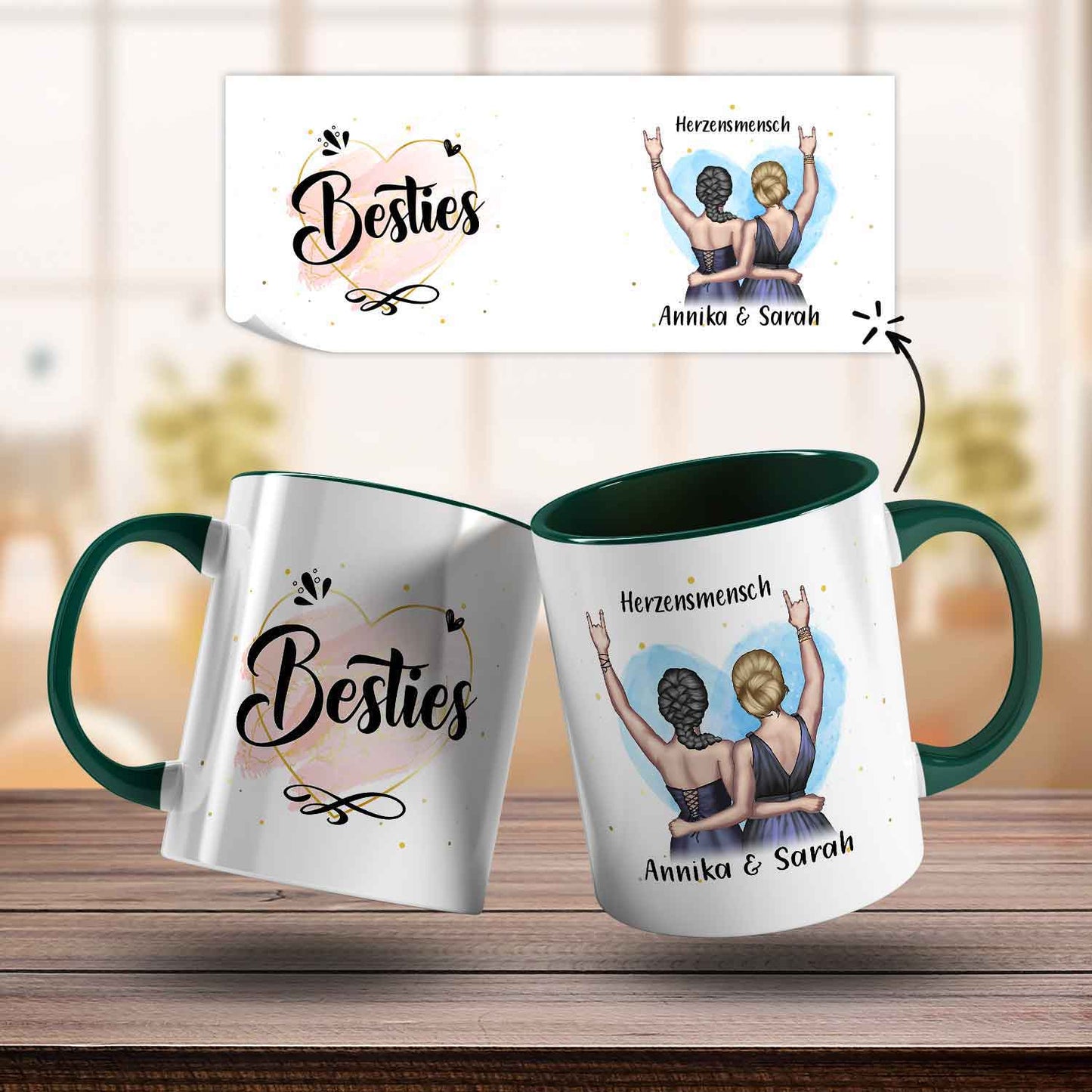 Bedruckte Tasse mit Konfiguration - Beste Freundin