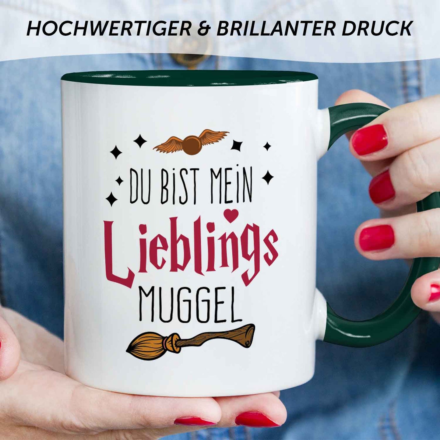 Bedruckte Tasse mit Spruch - Du bist mein Lieblingsmuggel