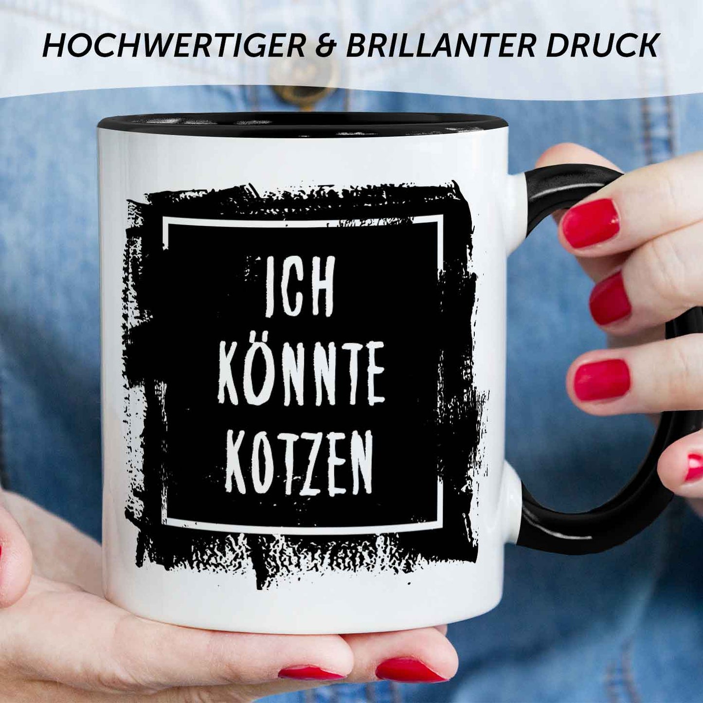 Bedruckte Tasse mit Spruch - "Ich könnte Kotzen"