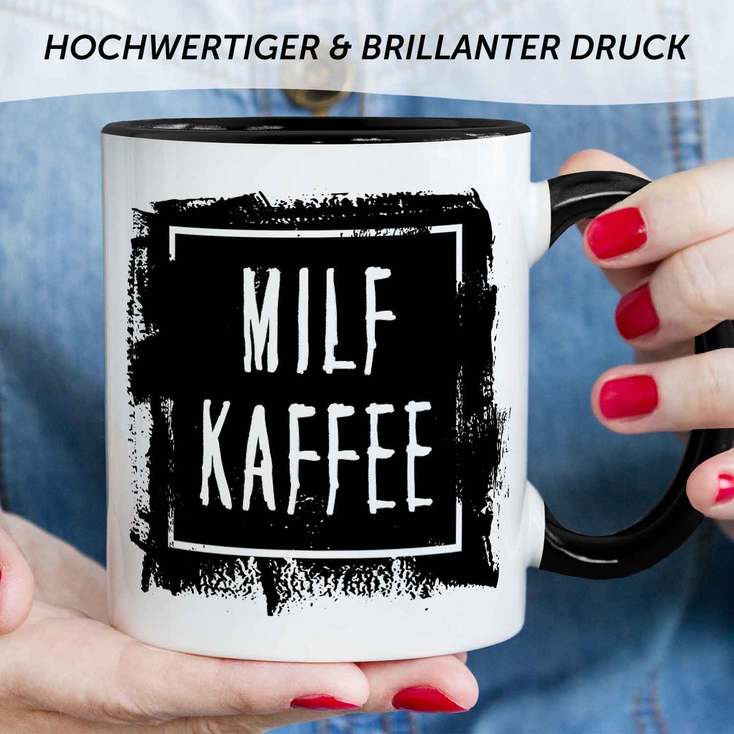 Bedruckte Tasse mit Spruch - "Milfkaffee"