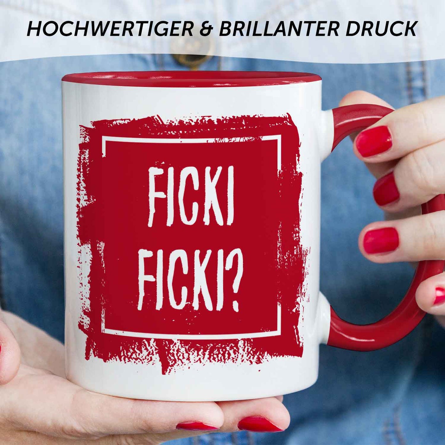 Bedruckte Tasse mit Spruch - Ficki Ficki?