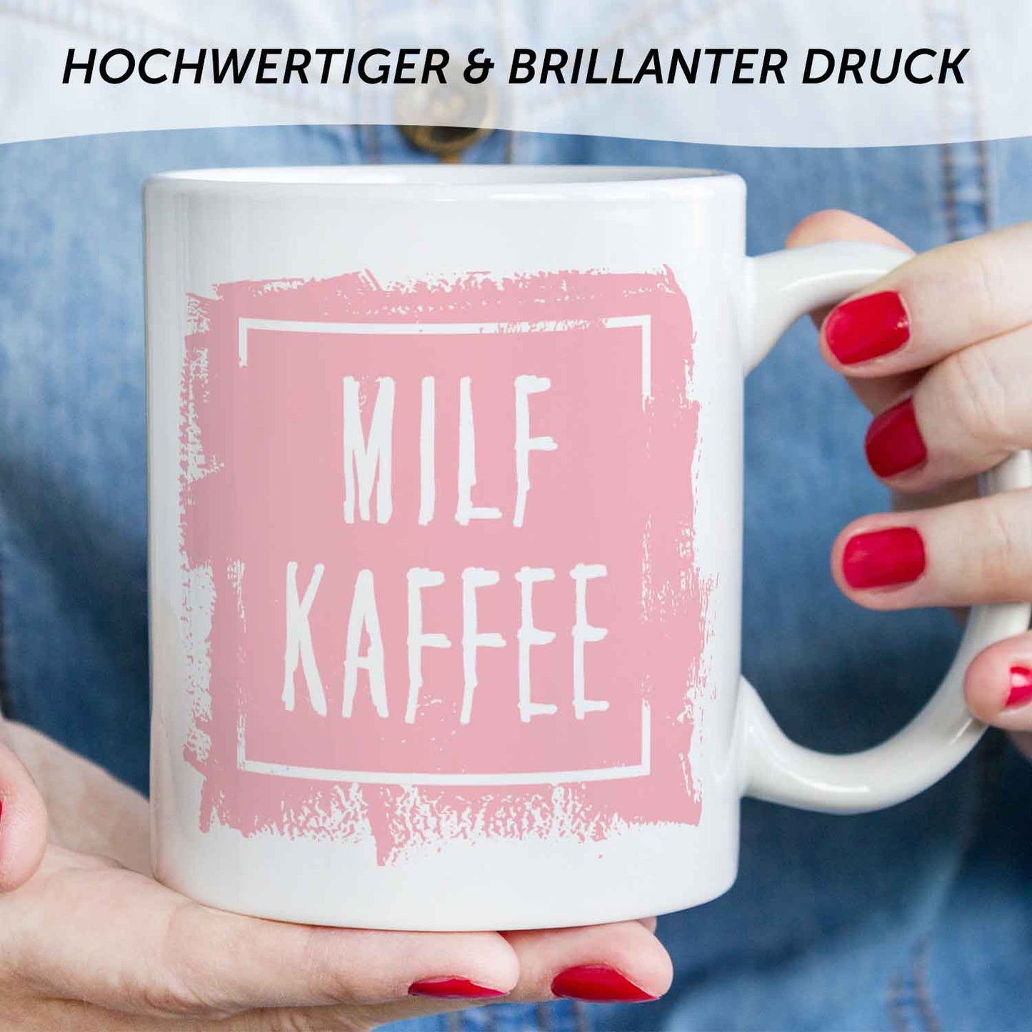 Bedruckte Tasse mit Spruch - "Milfkaffee"