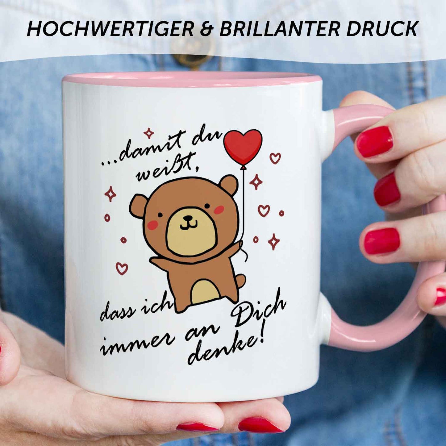 Bedruckte Tasse mit Spruch - Damit du weisst