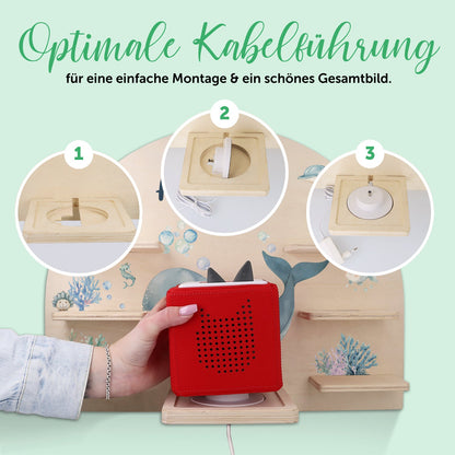 Toniebox Regal für Kinderzimmer - See - Personalisiert mit Namen