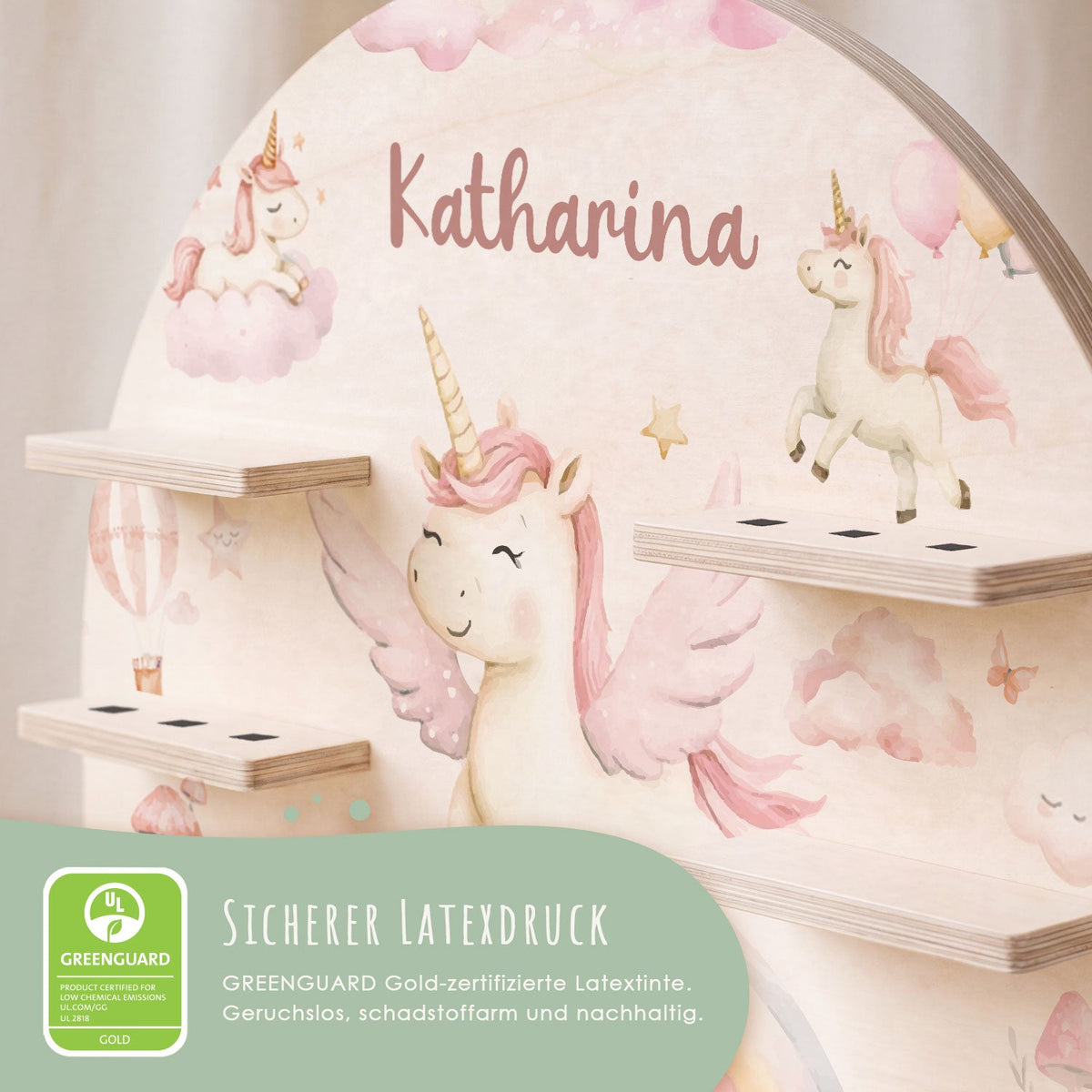 Toniebox Regal für Kinderzimmer - Einhorn - Personalisiert mit Namen